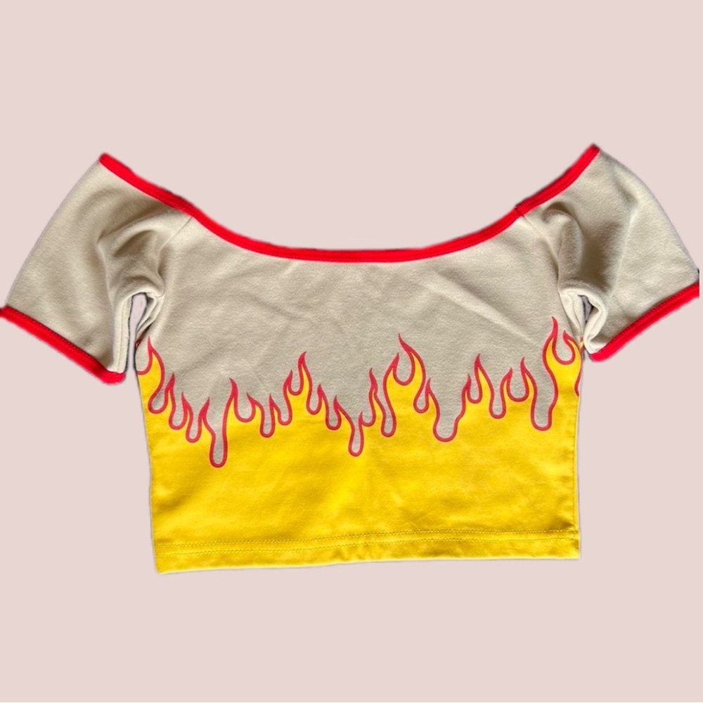 MARY JANE FLAME CROP TOP
